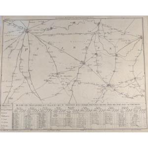 J-B DE BOUGE (1757-1833) & JEANNE MAILLART (XVIII ÈME). CARTE PAYS-BAS AUTRICHIENS PICARDIE