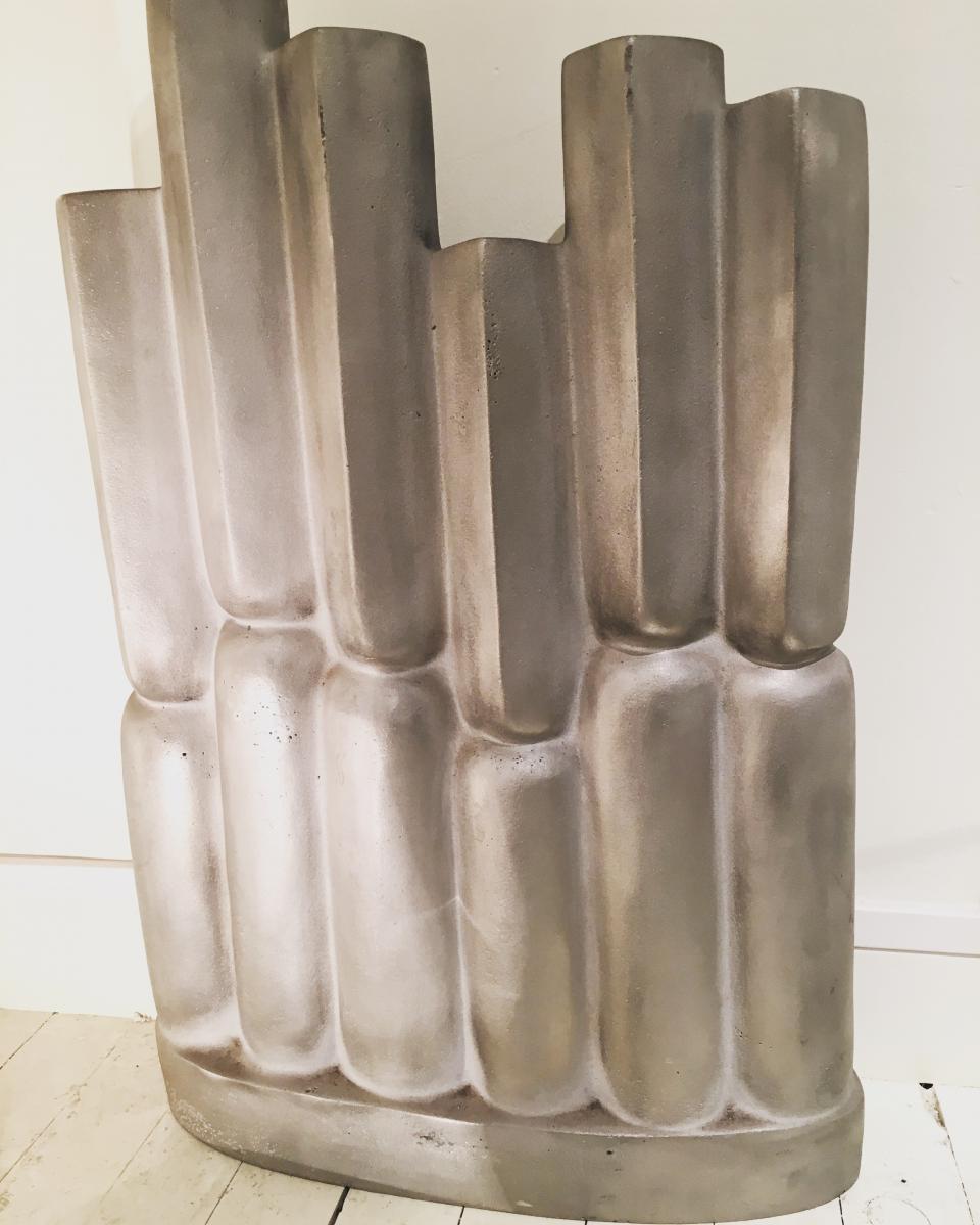 Sculpture Cast Iron From Aluminum Ghiatza, Circa 1970