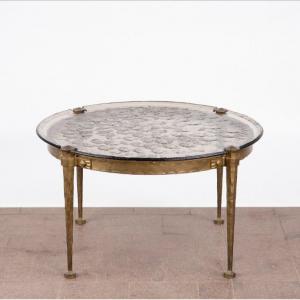 Bronze And Glass Coffee Table 1980