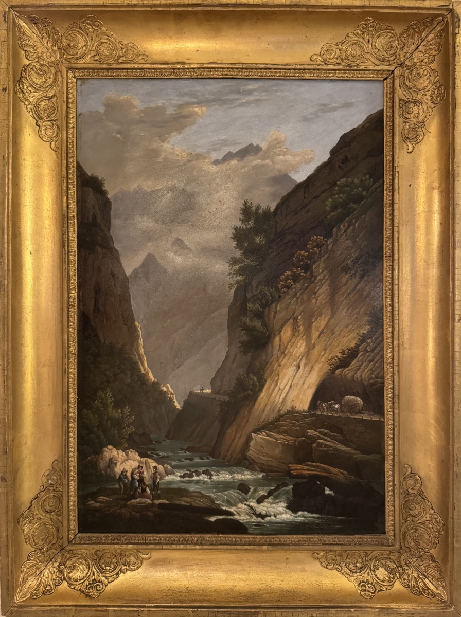 Les gorges, paysage animé vers 1830-photo-2