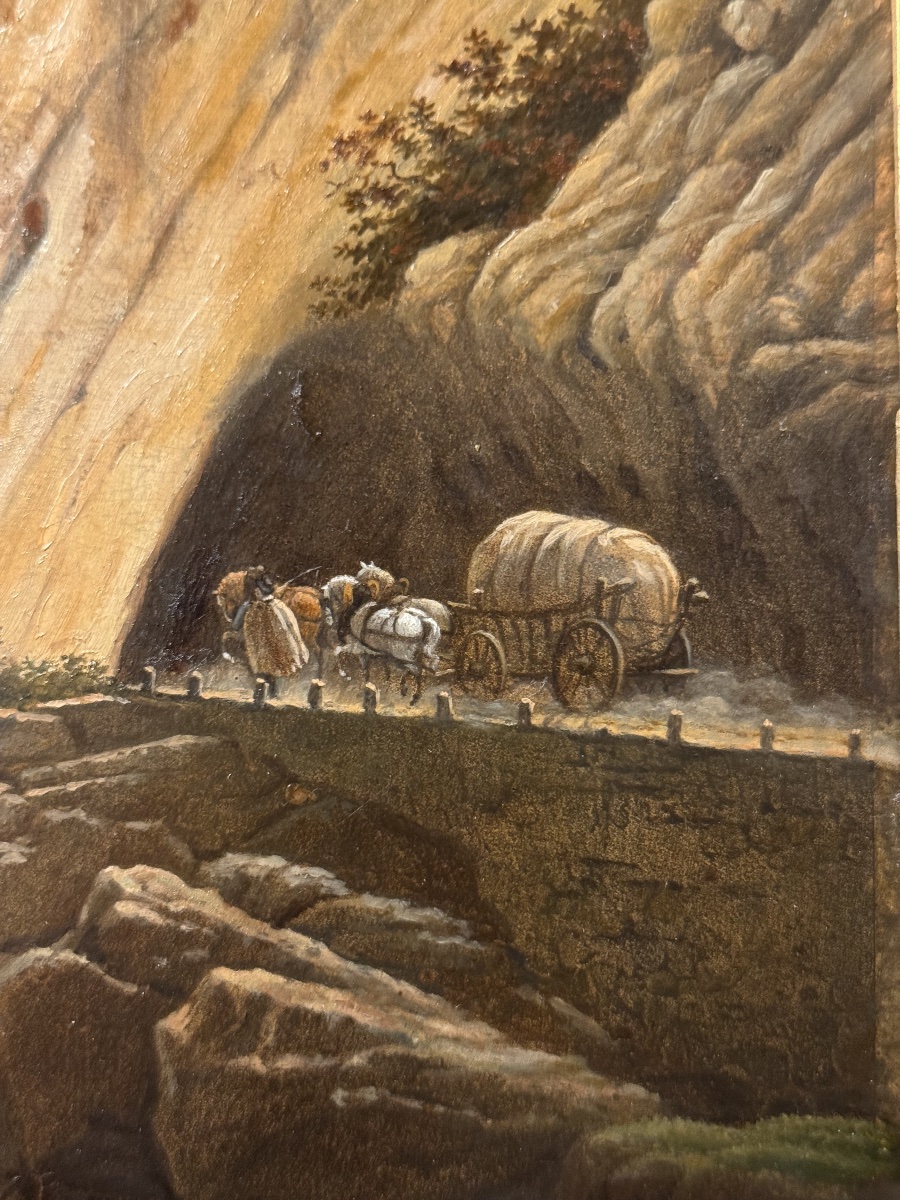 Les gorges, paysage animé vers 1830-photo-1