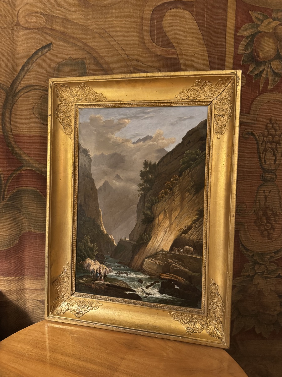 Les gorges, paysage animé vers 1830-photo-4