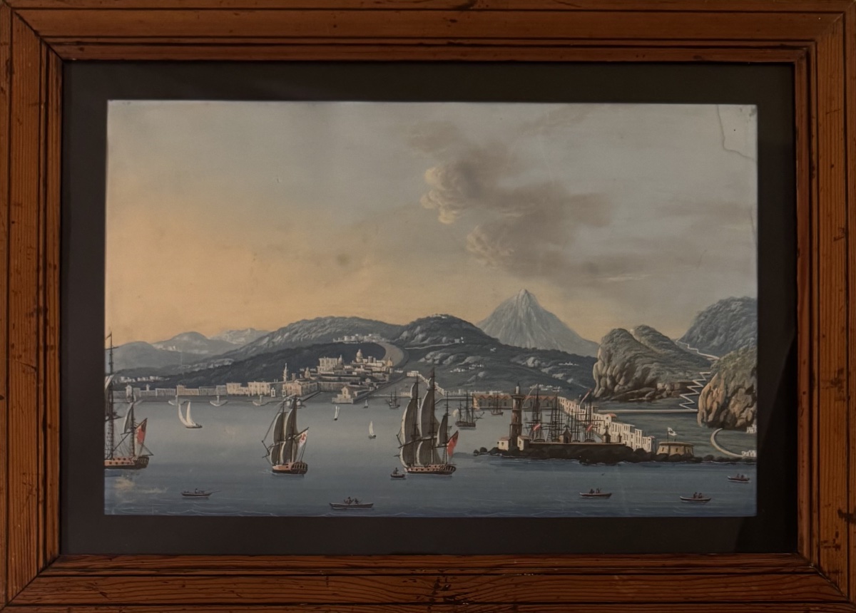 Souvenir From The Grand Tour, 19th-century Neapolitan Gouache-photo-2