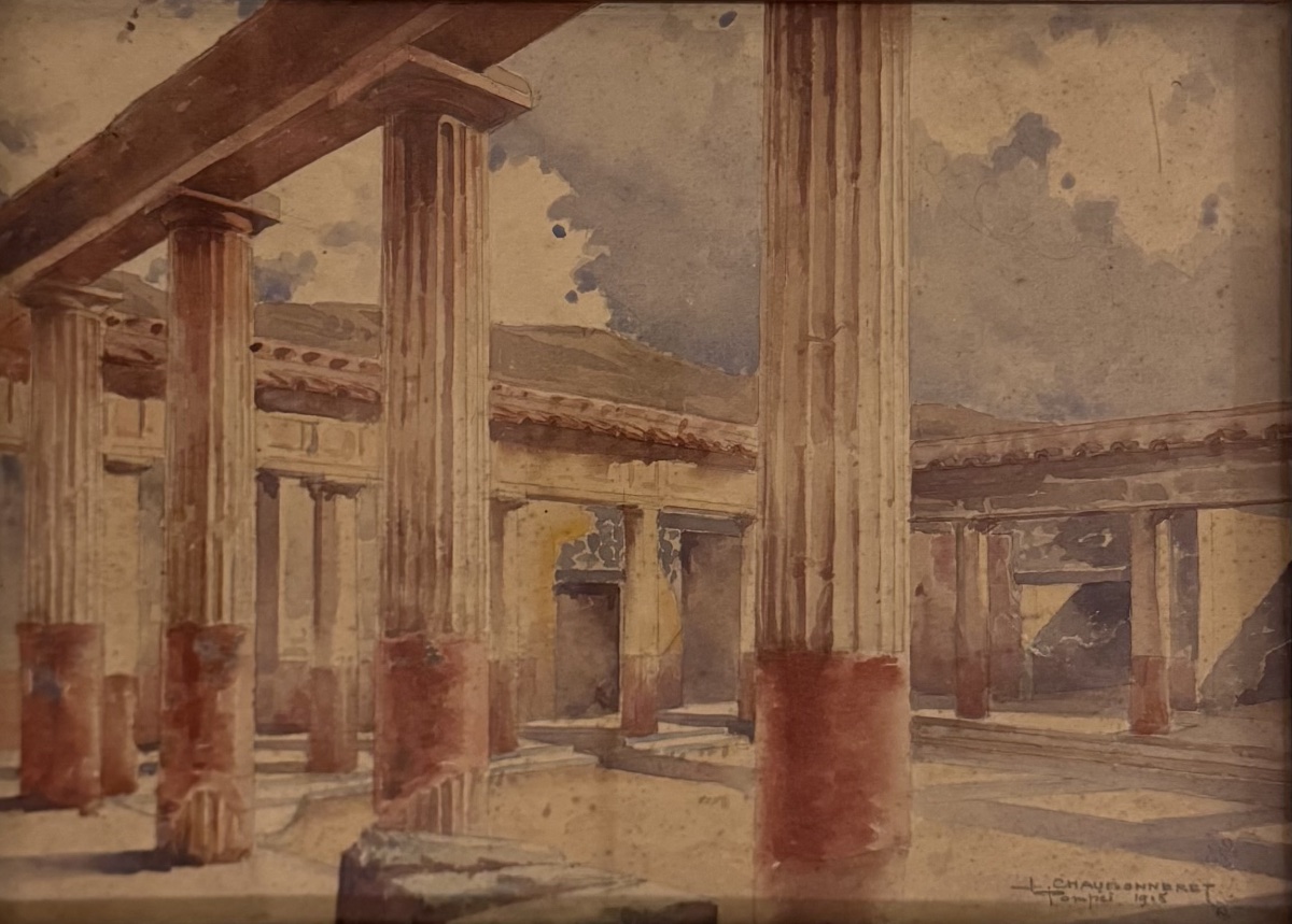 View Of Pompeii By Louis Chaudonneret, 1908-photo-3