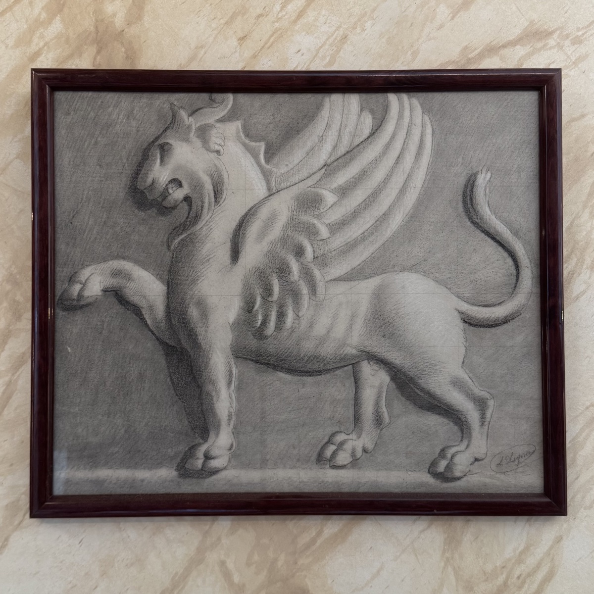 Griffin, 19th-century Academic Drawing