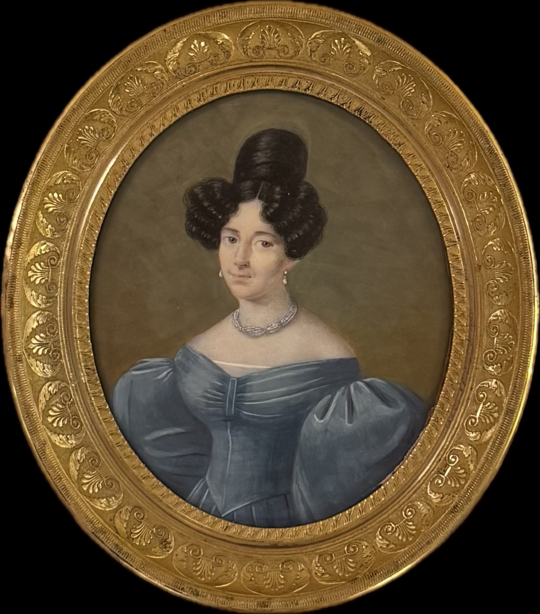 Portrait Of A Lady, Ca. 1830, Large Miniature-photo-3