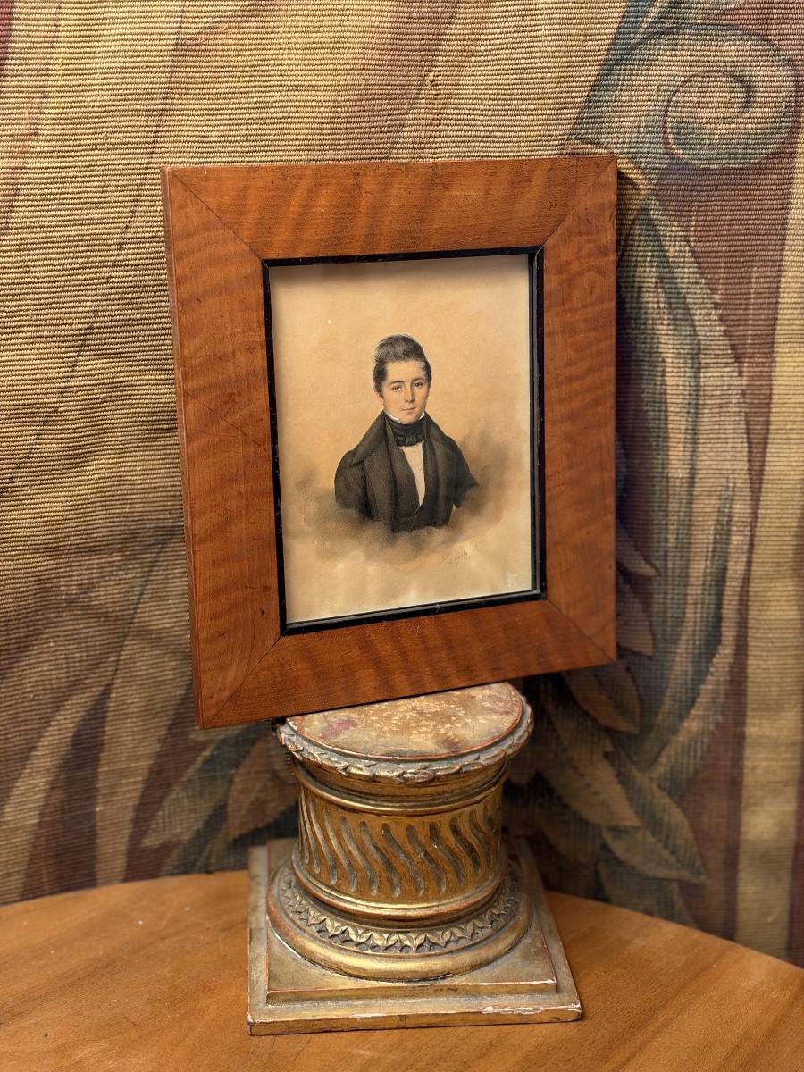 Portrait d'un jeune homme par Pierre-Edouard Dagoty, 1832-photo-1
