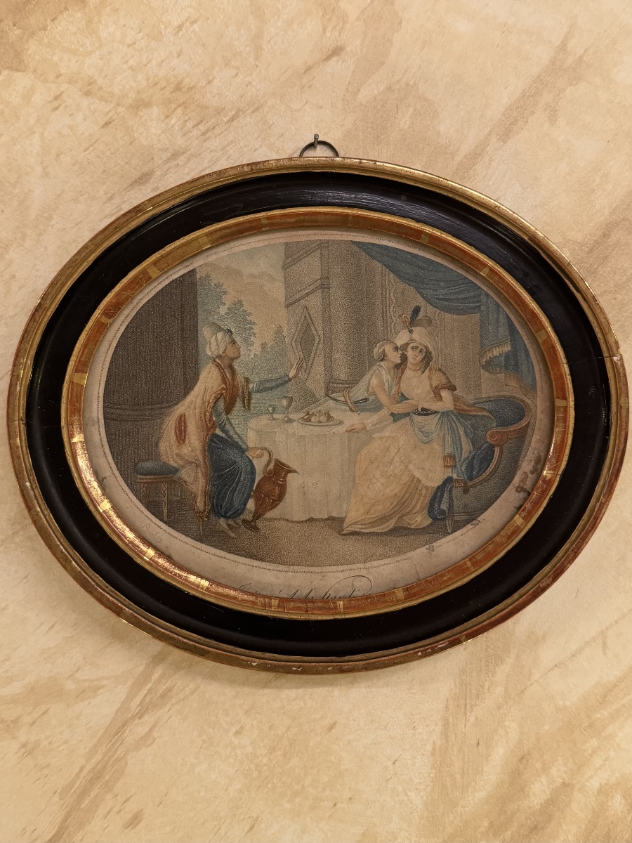 Paire de gravures aux Turqueries, époque Directoire-photo-2