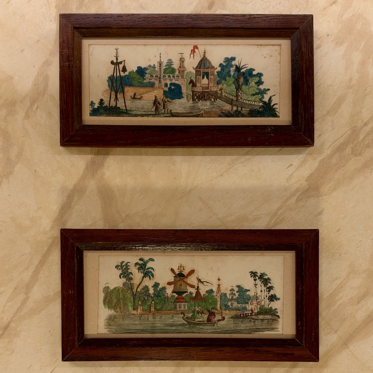 Paire de gravures aux Chinoiseries, XVIIIème