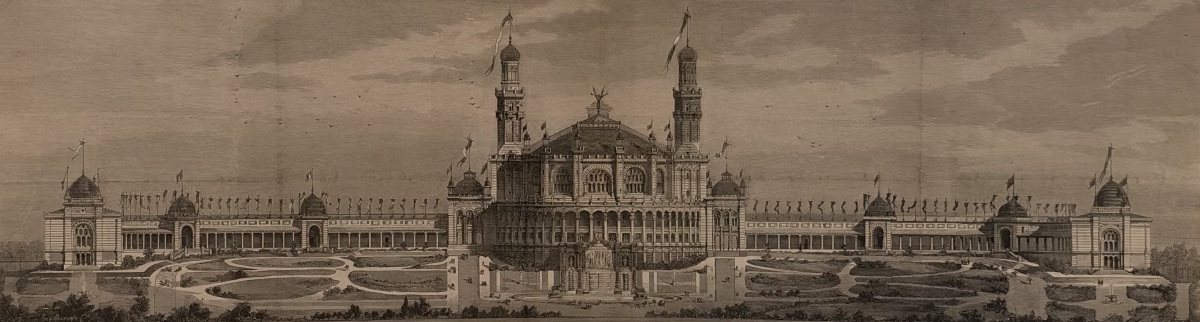 Importante gravure, Le palais du Trocadéro lors de l'Exposition universelle de Paris en 1878-photo-3