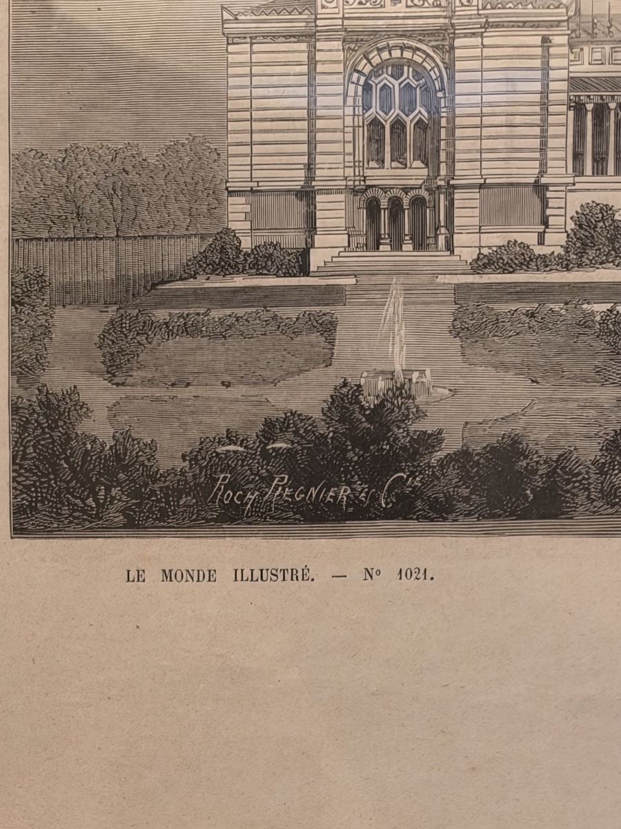 Importante gravure, Le palais du Trocadéro lors de l'Exposition universelle de Paris en 1878-photo-4