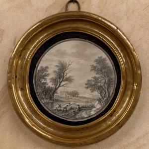 Chasse au canards, par Aignan-Thomas Desfriches en 1789