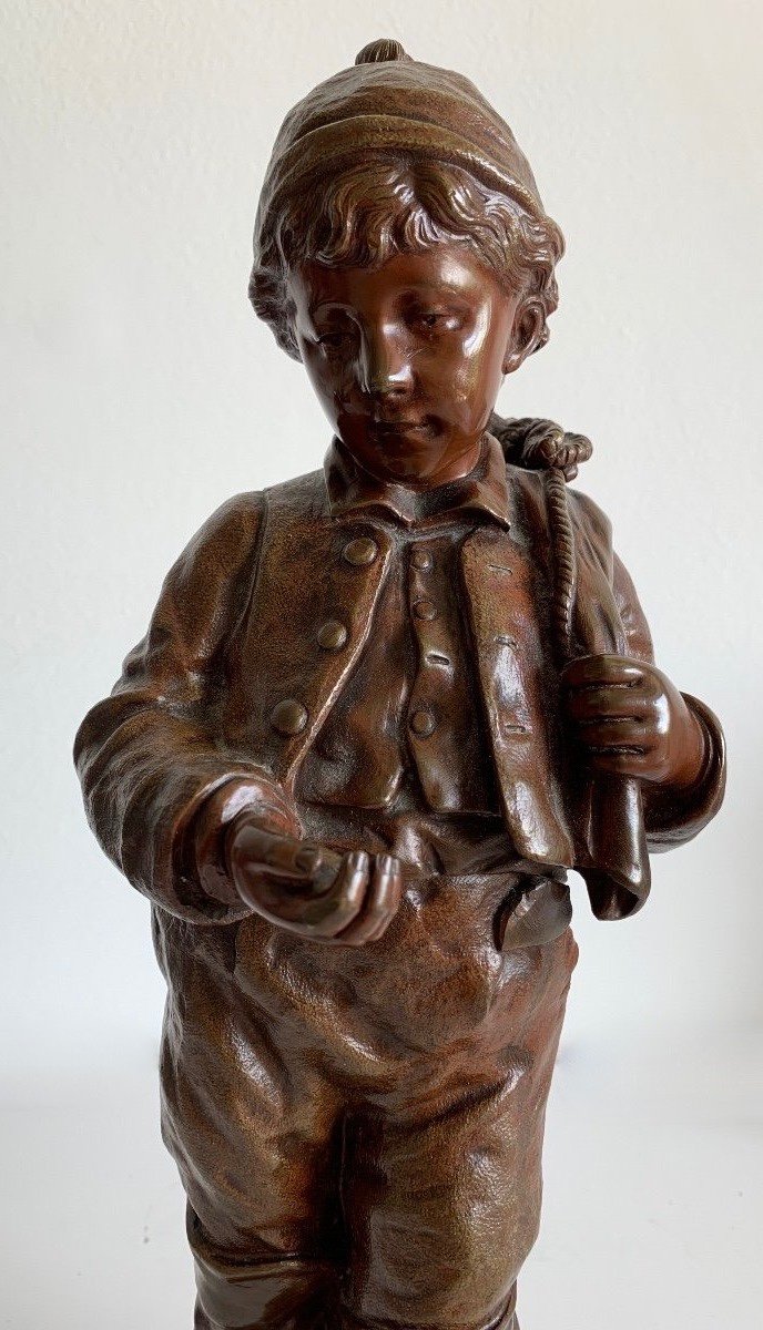 Le Petit Ramoneur , Sculpture En Bronze-photo-2
