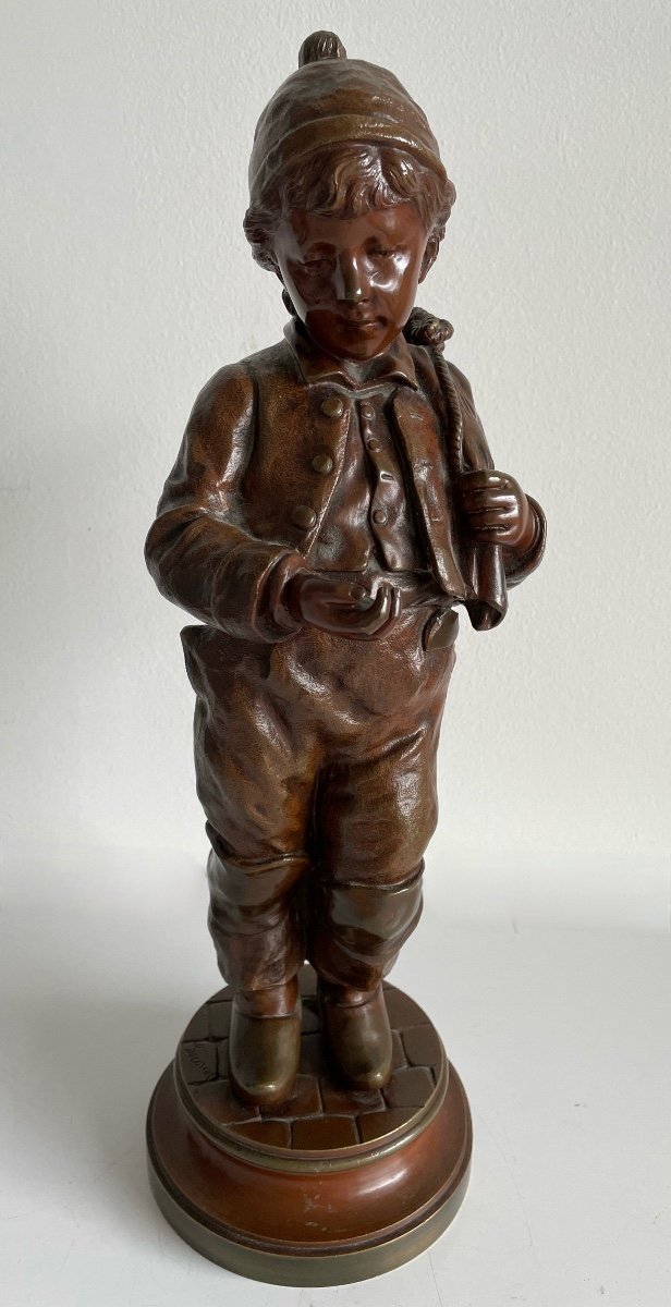 Le Petit Ramoneur , Sculpture En Bronze