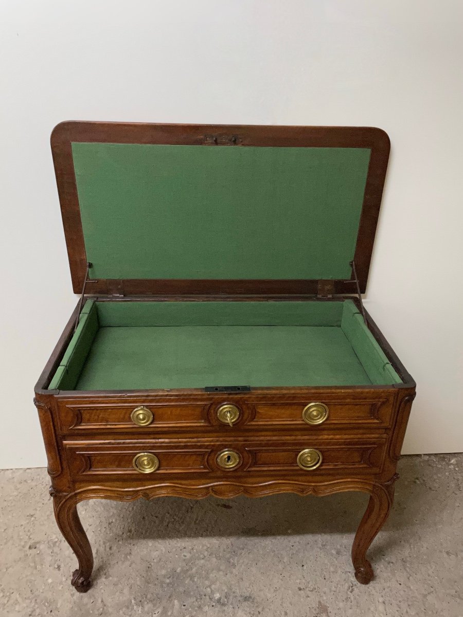 Commode Perruquière Provençale  En Noyer-photo-3