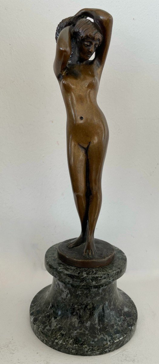 Petit Bronze Représentant Un Nu Féminin -photo-2