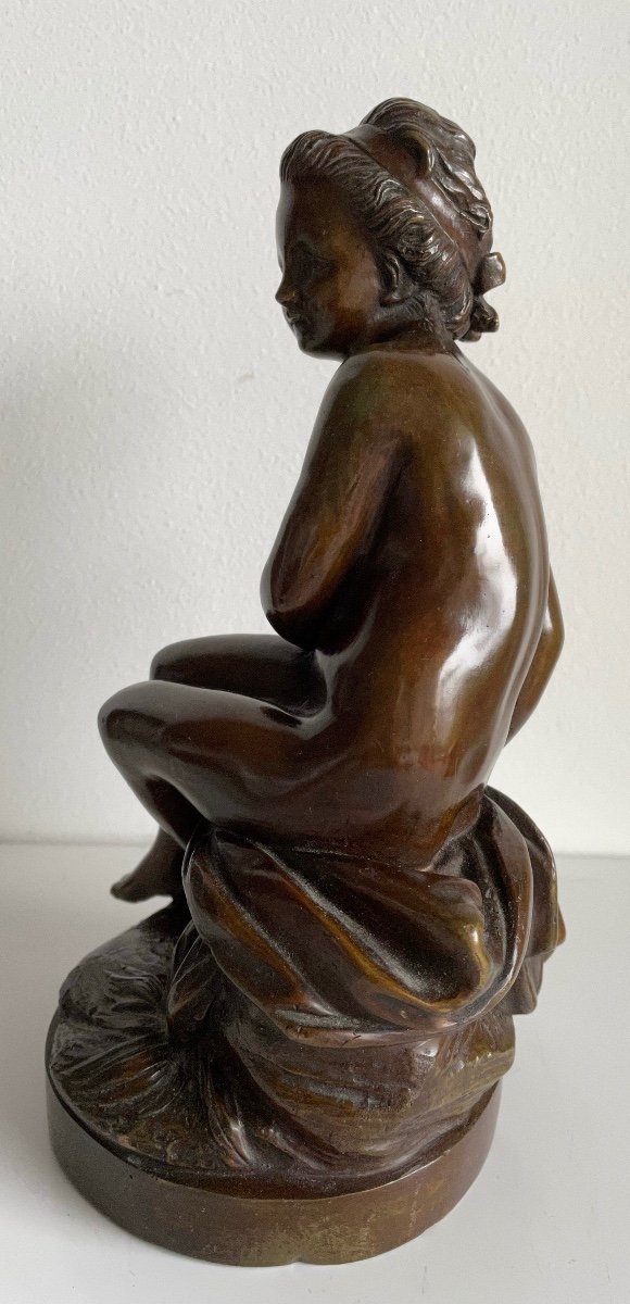 Bronze Sculpture Representing A Young Girl-photo-3