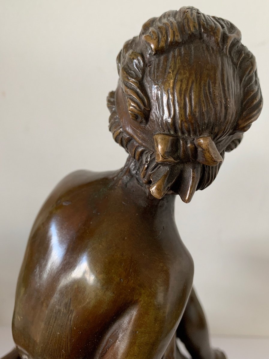 Bronze Sculpture Representing A Young Girl-photo-5