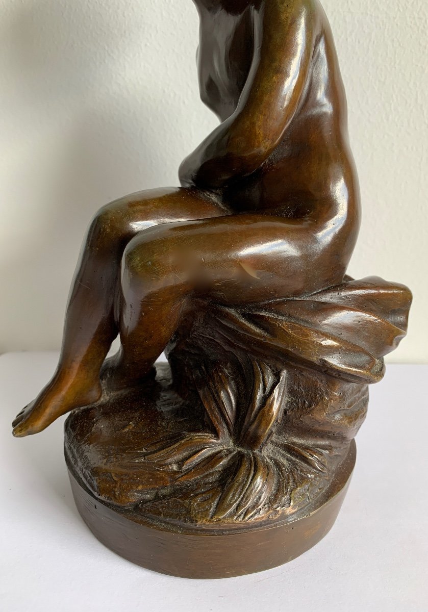 Sculpture En Bronze Représentant Une Jeune Fille -photo-7