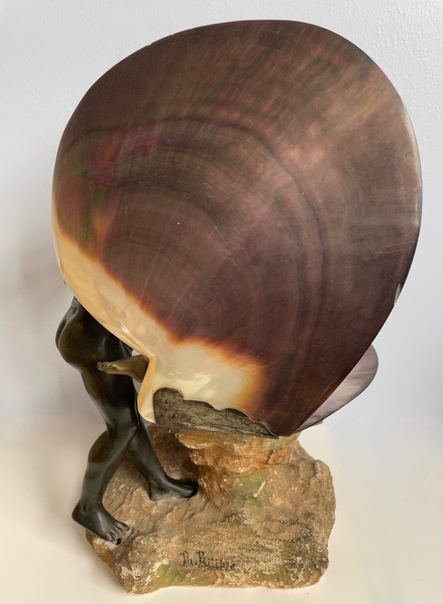 Naiad And Satyr, Bronze Sculpture-photo-8