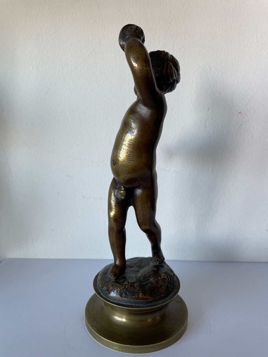 Chérubin Musicien , Sujet En Bronze -photo-8