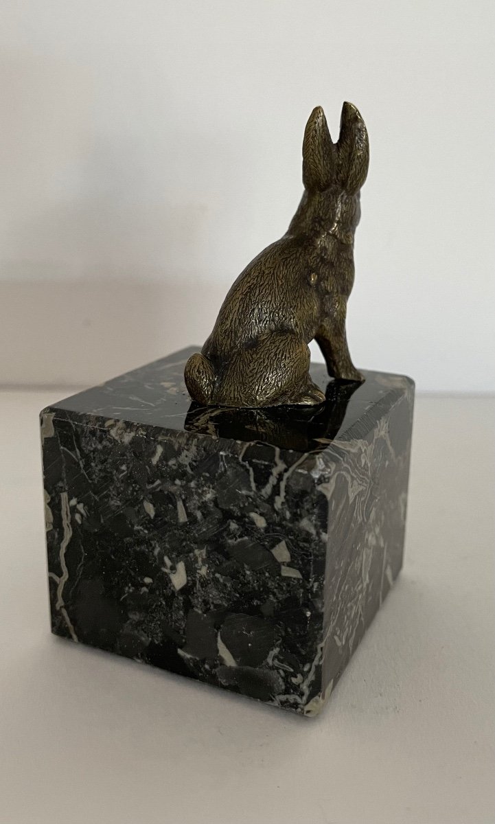 Small Bronze Subject Representing A Rabbit-photo-1