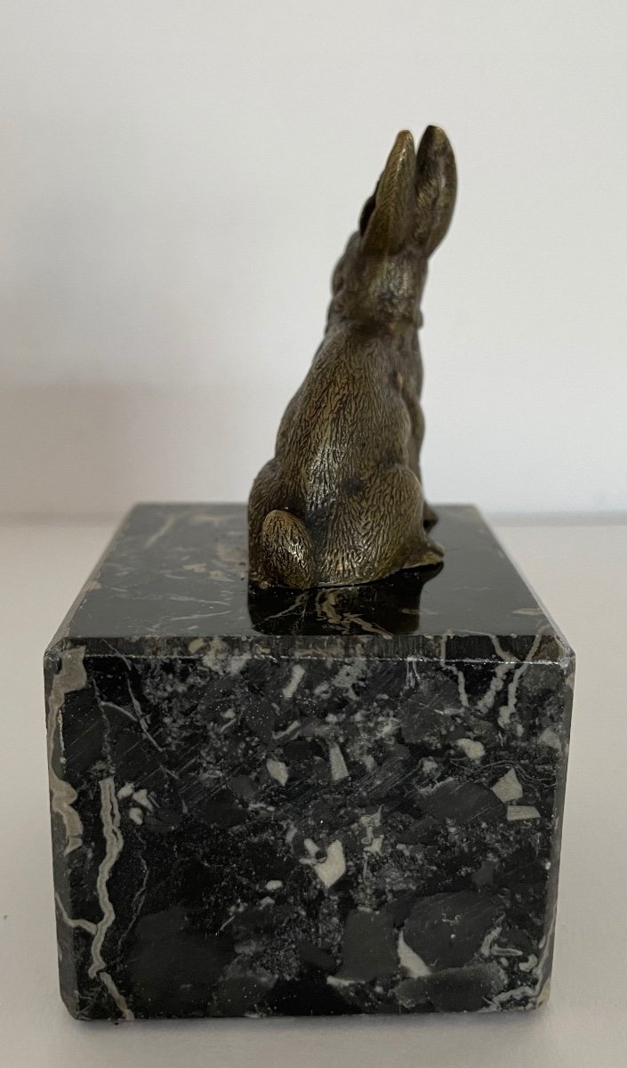 Small Bronze Subject Representing A Rabbit-photo-6