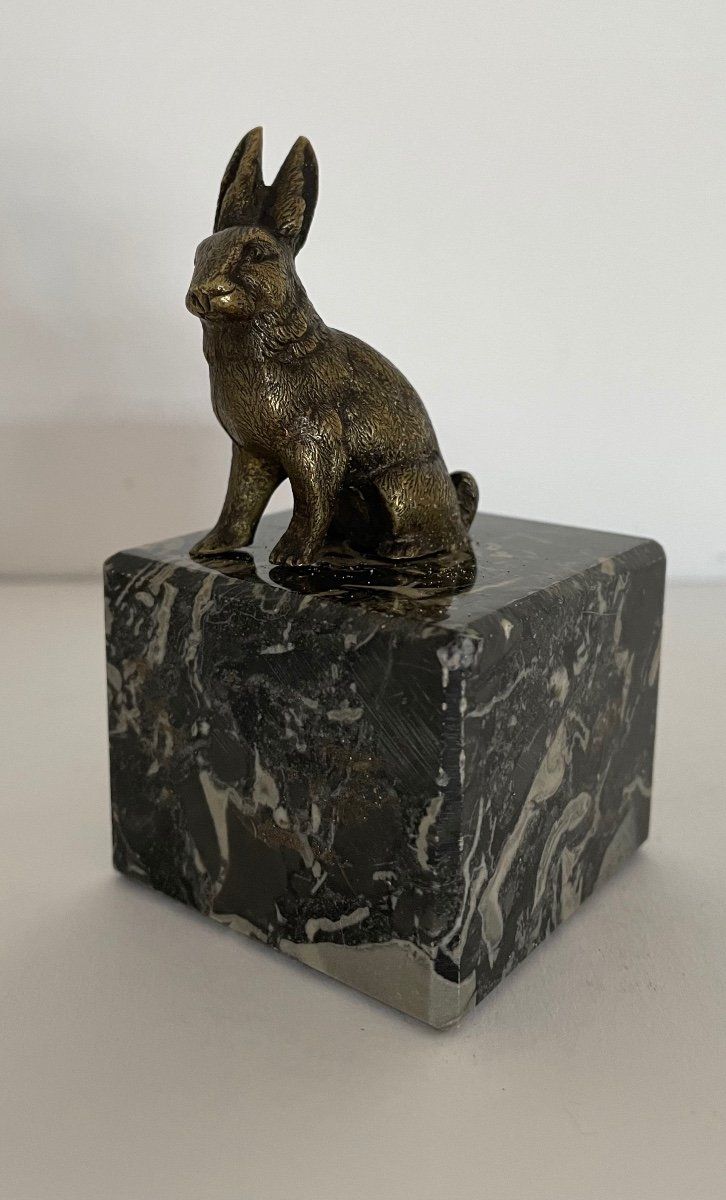 Small Bronze Subject Representing A Rabbit-photo-7
