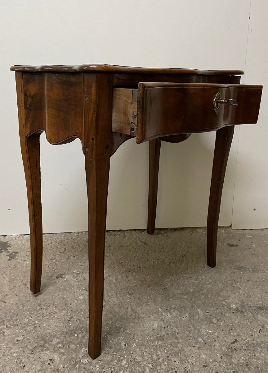 Walnut Console Table Dite En Arbalète-photo-6