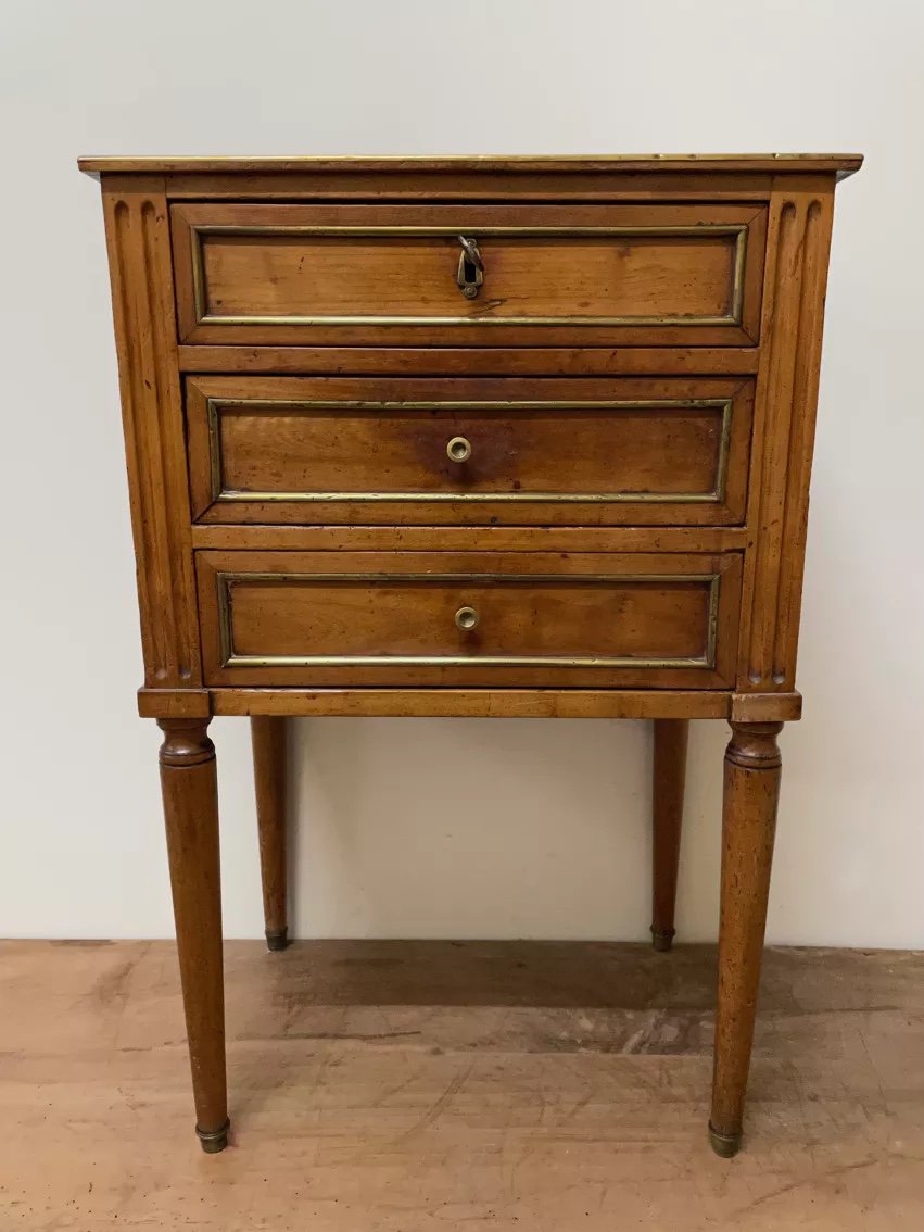 Table Chiffonnière En Noyer Et Merisier