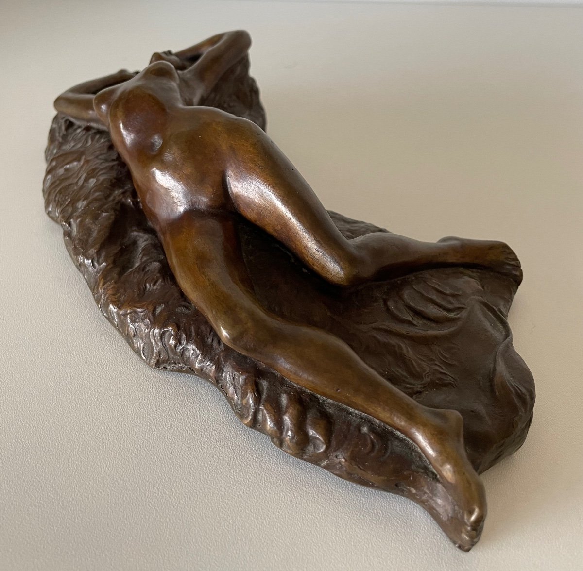 Nu Allongé , Sculpture En Bronze-photo-2