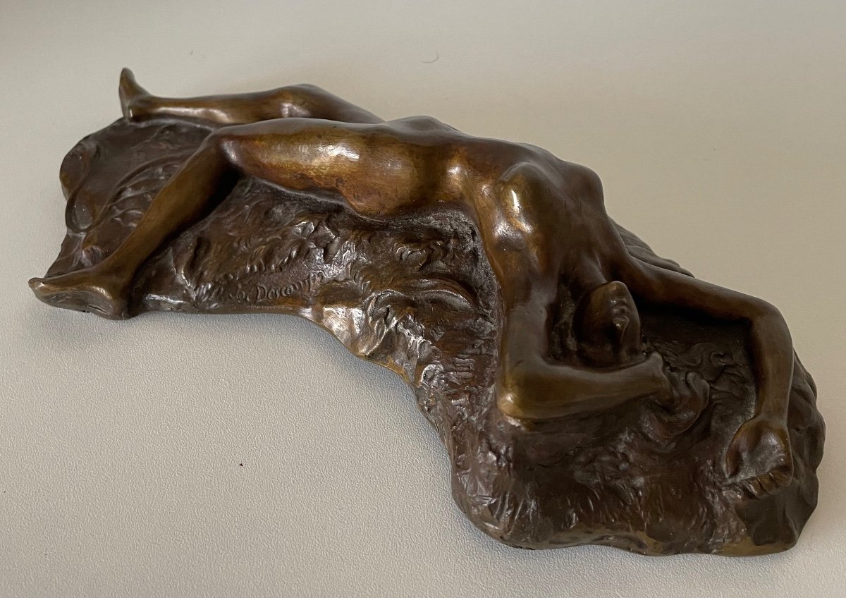 Nu Allongé , Sculpture En Bronze-photo-3
