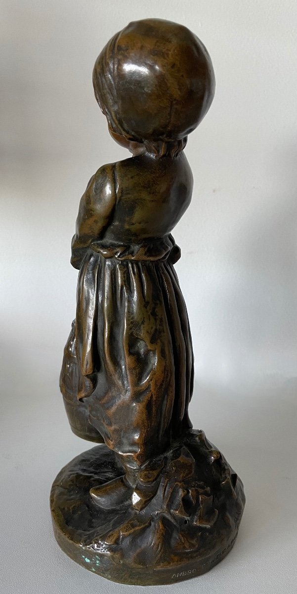 The Little Water Carrier , Bronze-photo-4