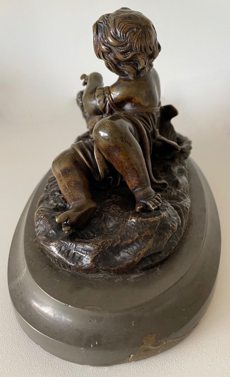 The Child And His Dog, Bronze Subject-photo-3