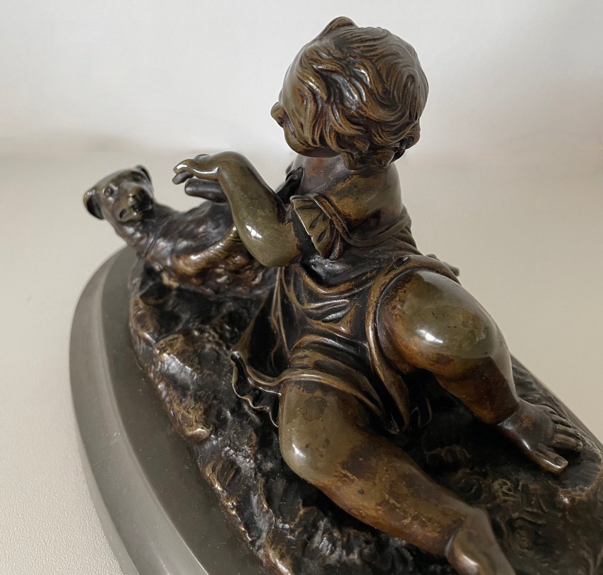 The Child And His Dog, Bronze Subject-photo-2