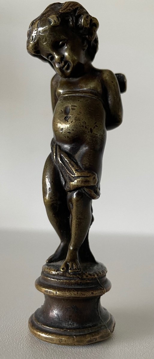 Cachet en bronze Représentant Un Angelot-photo-6