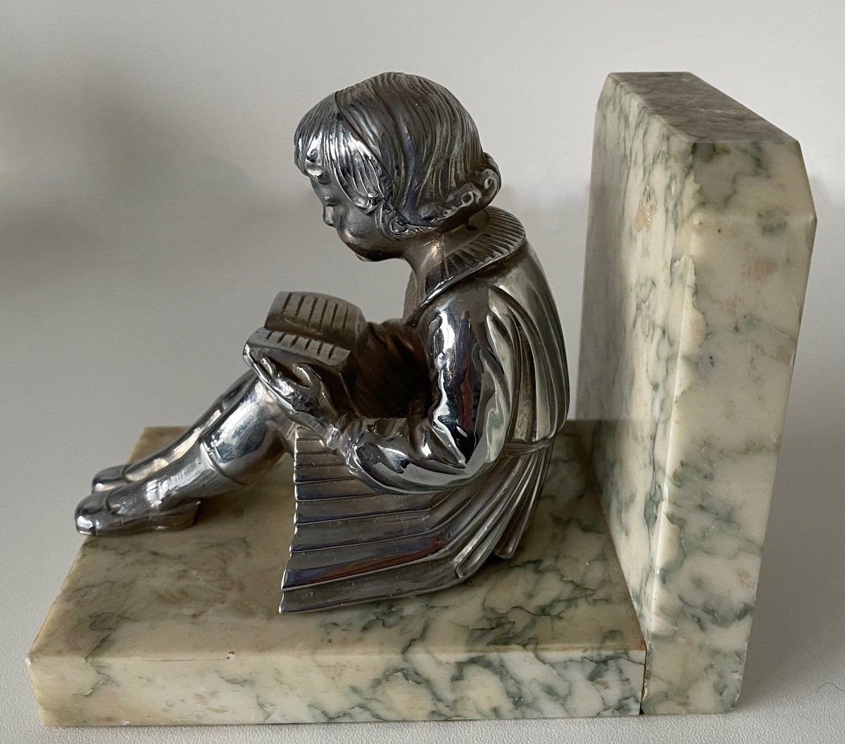 Pair Of Bookends Representing Children-photo-4
