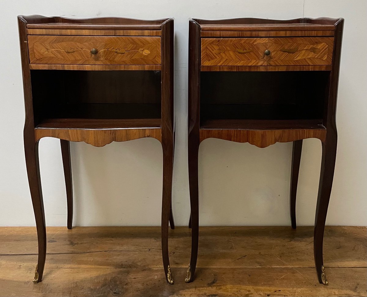 Paire De Chevets De Style Louis XV-photo-5