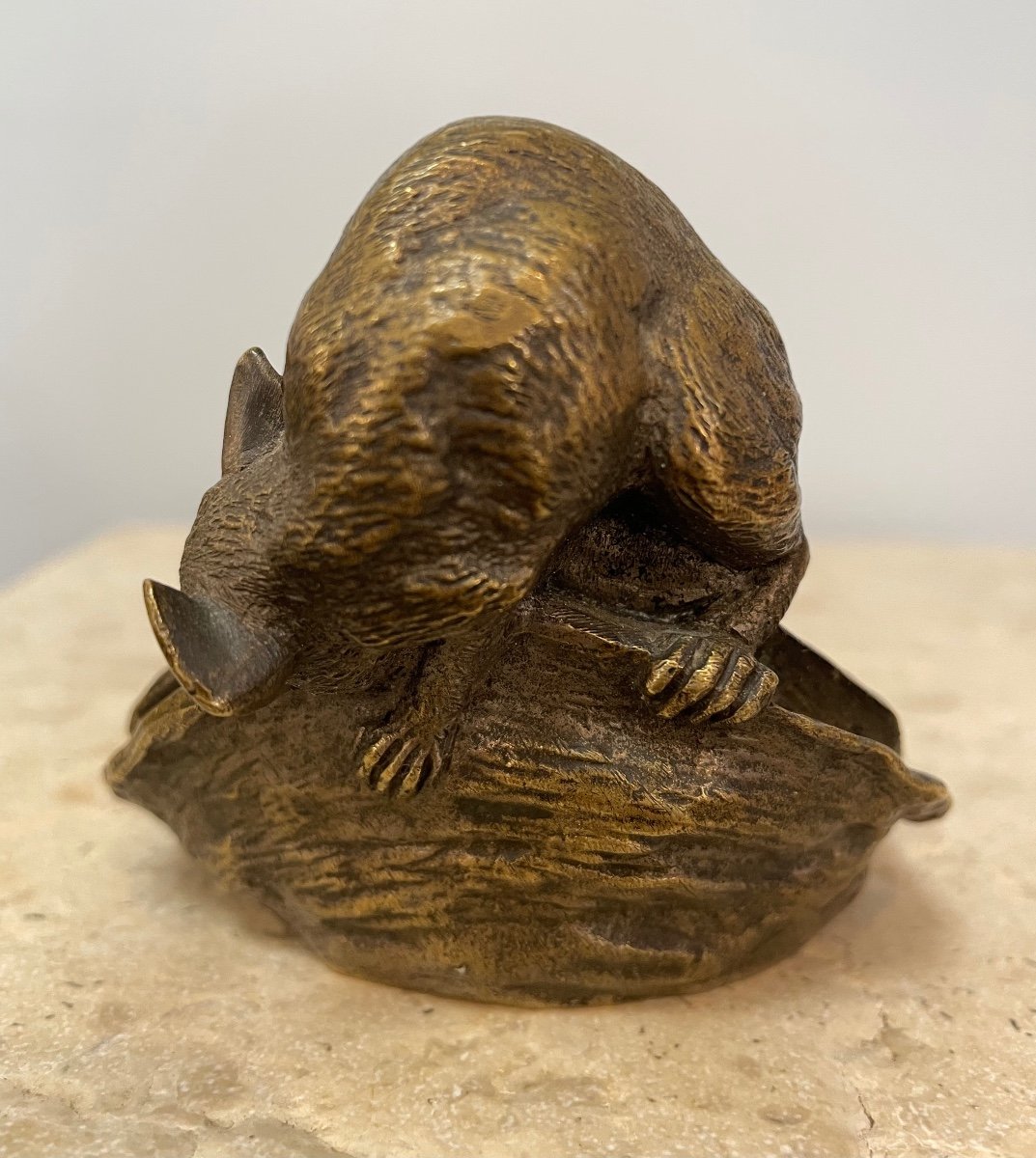 La Souris Et L Huitre , Sujet En Bronze -photo-4