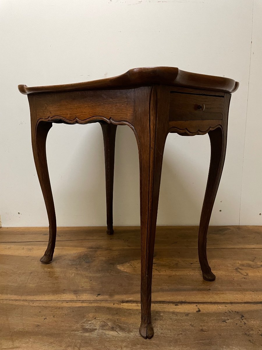 Walnut And Oak Cabaret Table-photo-4