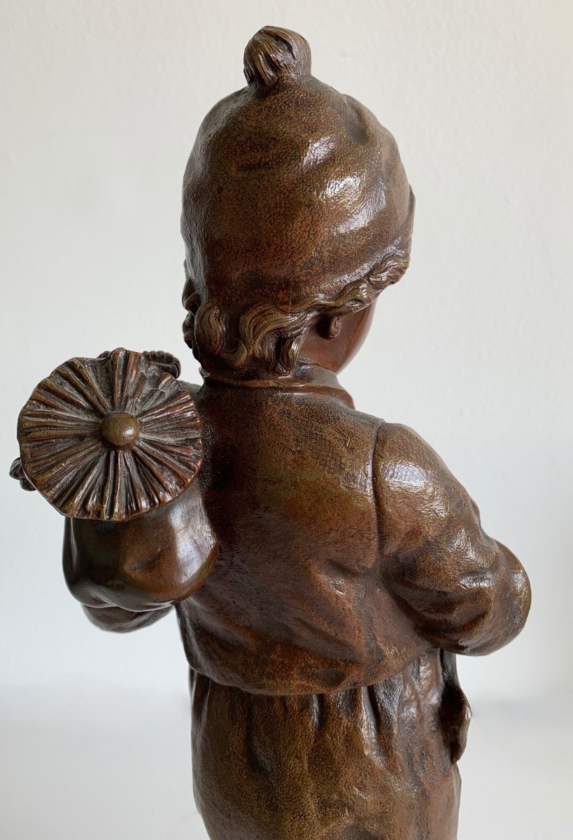 Bronze Sculpture Representing A Little Chimney Sweep-photo-6