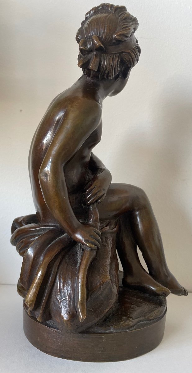 La Sortie De Bain, Sculpture En Bronze-photo-5