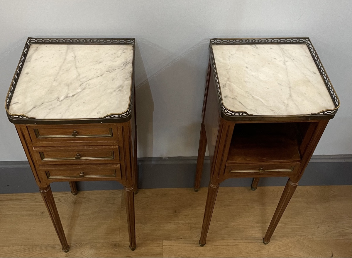 Paire De Chevets De Style Louis XVI -photo-3