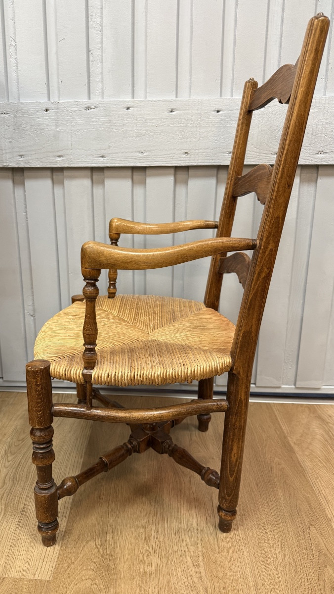 Small Provençal Straw Armchair-photo-3
