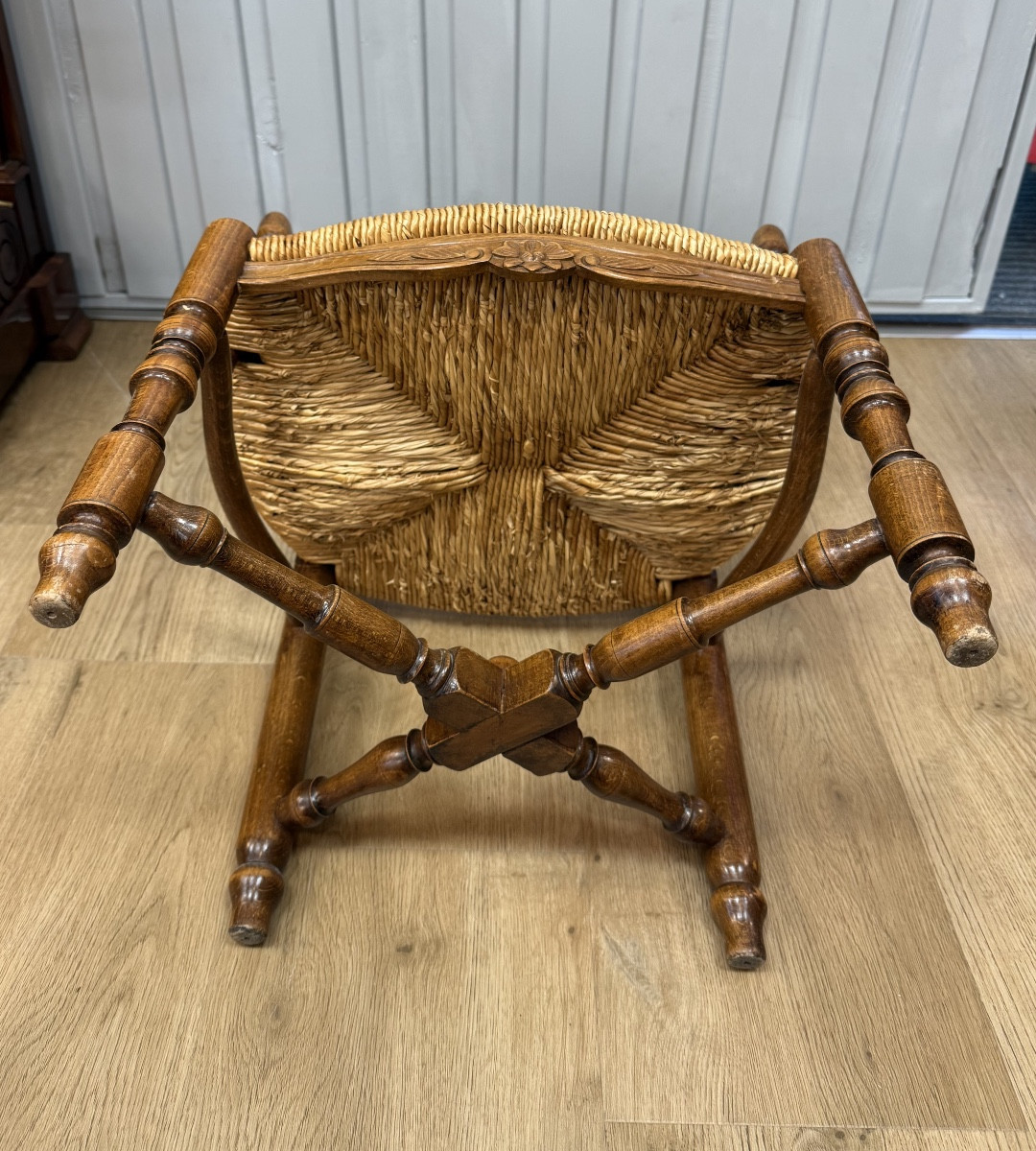 Small Provençal Straw Armchair-photo-5