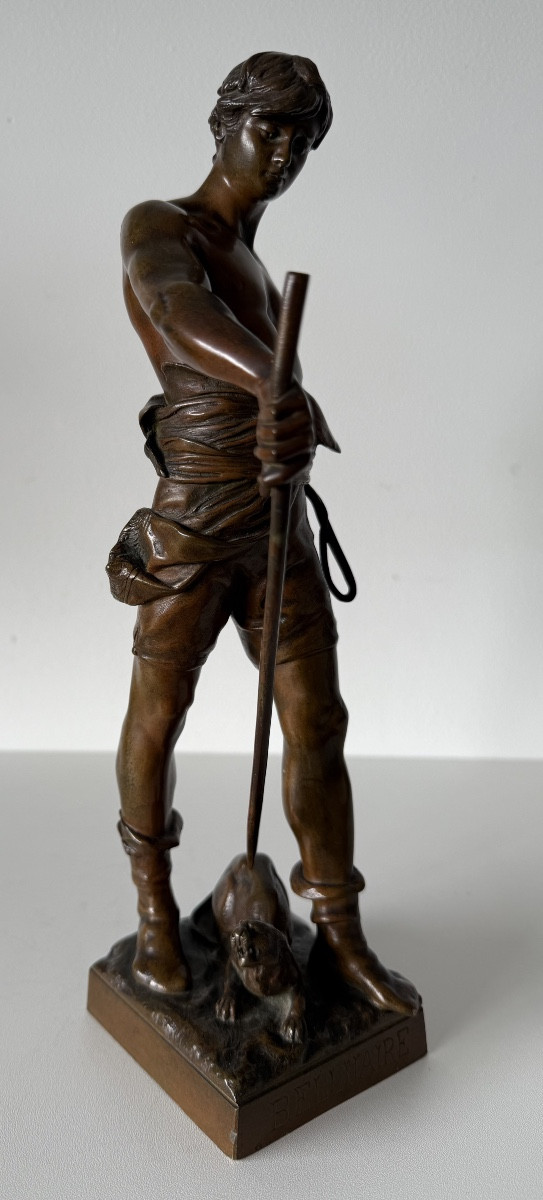 Belluaire à la panthère , sculpture en bronze-photo-7