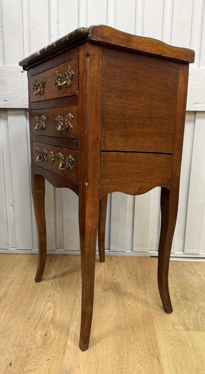 Petite commode d entre deux  en noyer-photo-2