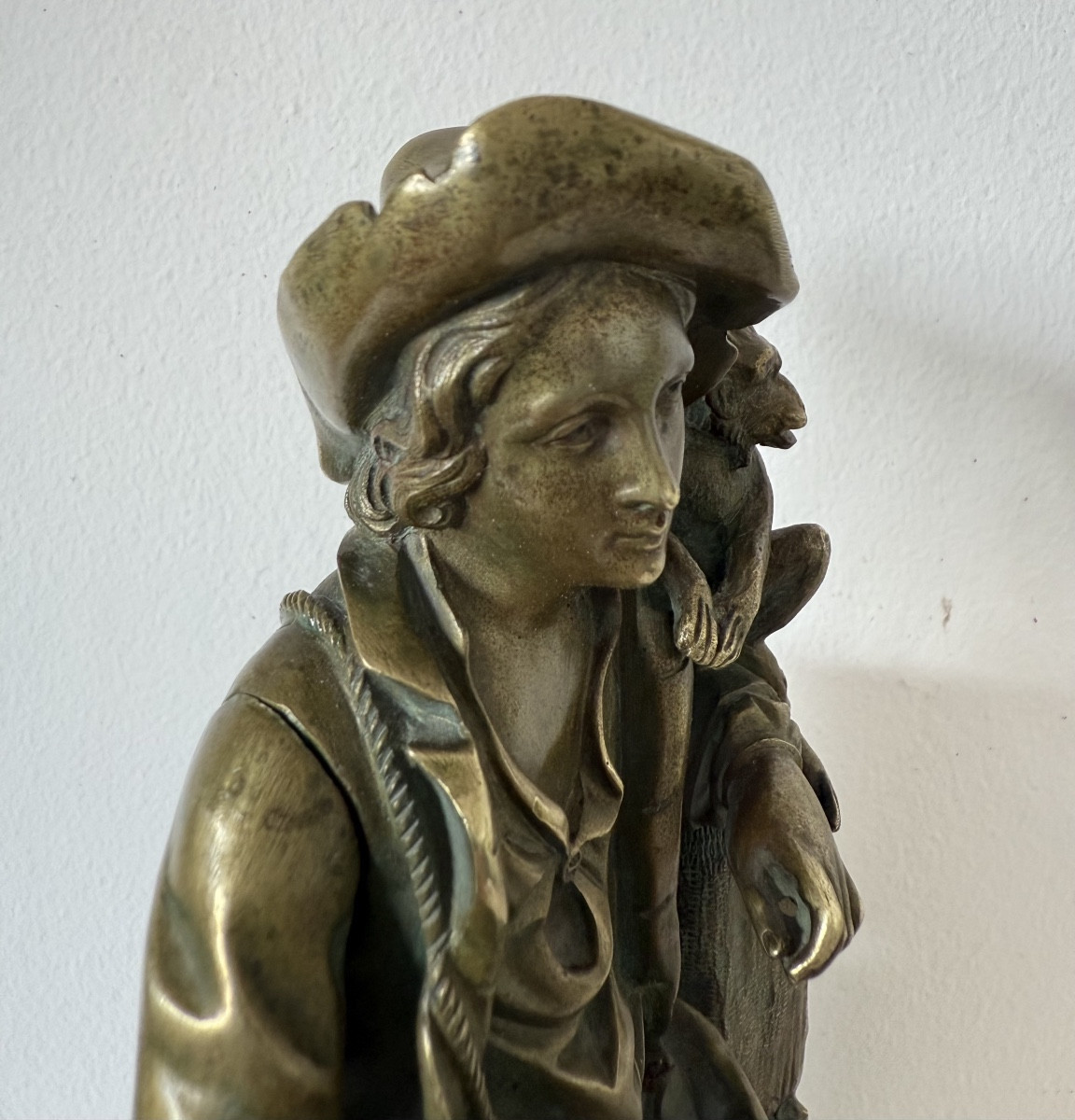 The Young Acrobat And His Monkey, Bronze Subject-photo-4