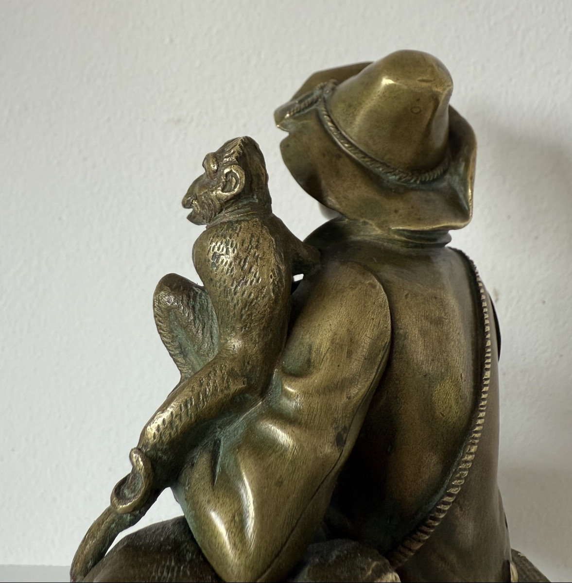 The Young Acrobat And His Monkey, Bronze Subject-photo-5