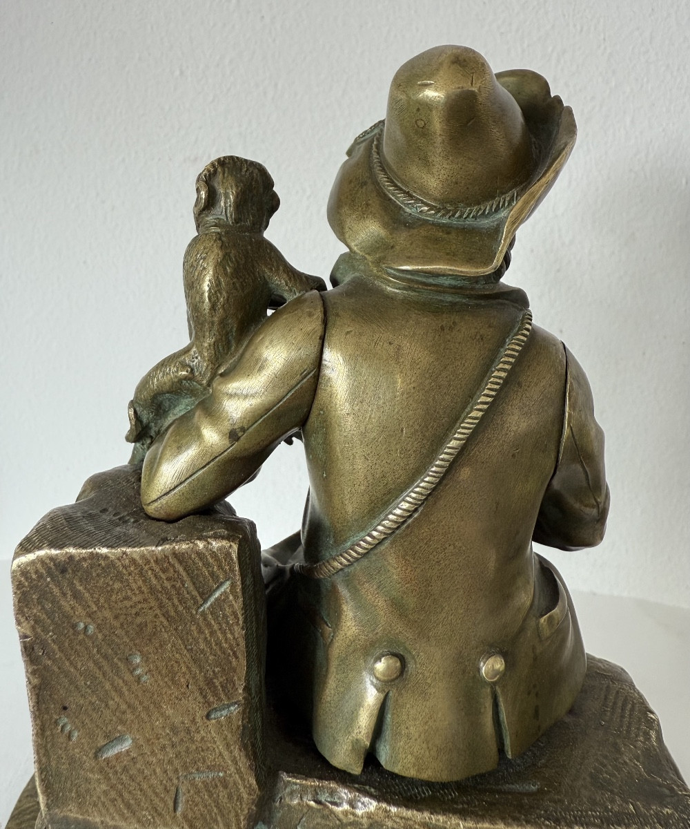 The Young Acrobat And His Monkey, Bronze Subject-photo-6